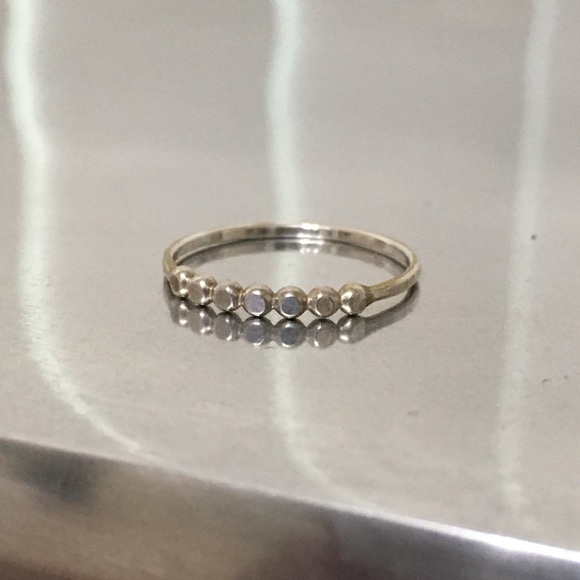 Flat Circle Hammered Silver Etsy Ring - Size 5 - Picture 3 of 7